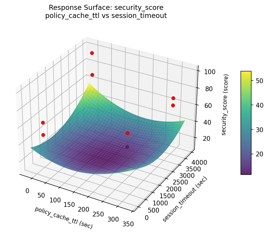RSM surface: security score policy cache ttl vs session timeout